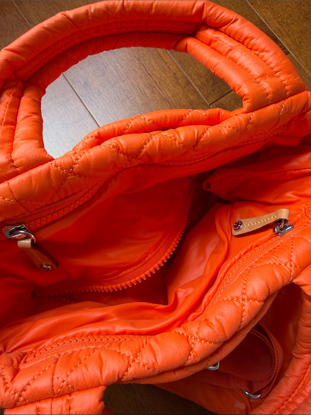 MZ Wallace Orange Mini Metro Tote Deluxe - Picture 6 of 8